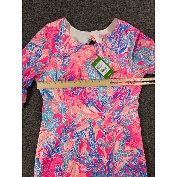 Lilly Pulitzer Dress Womens 8 Fiesta Stretch Dress Light Pascha Pink Aquadesiac - Picture 6 of 8